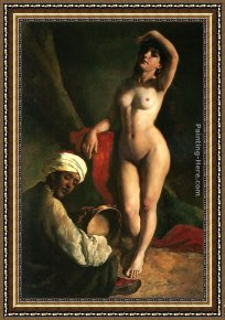 The Daughters of Judah in Babylon Framed Paintings - Portrait of Jaroslava, The Artists Daughter by Gyula Tornai