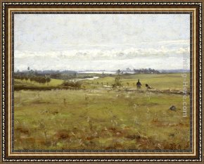 Han-wu Framed Paintings - Early Morning over the Marsh by Hans Anderson Brendekilde