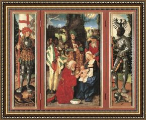 Triptych of The Adoration of The Magi Framed Paintings - Adoration of the Magi by Hans Baldung