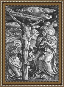 Crucifixion Framed Paintings - Crucifixion by Hans Baldung