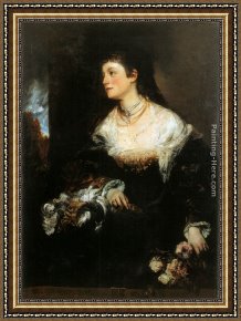 Hans Makart Framed Paintings - Adele Gr&auml;fin Waldstein-Wartenberg by Hans Makart