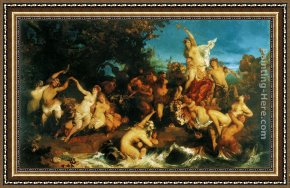 Der Jubil Framed Paintings - Der Triumph der Ariadne by Hans Makart