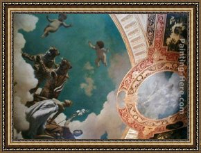 Hans Makart Framed Paintings - Hermesvilla ceiling paintings by Hans Makart