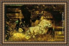 Hans Makart Framed Paintings - Kinderbild by Hans Makart
