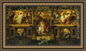 Hans Makart Framed Paintings - Moderne Amoretten by Hans Makart