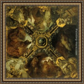 Hans Makart Framed Paintings - Ring des Nibelungen (Entwurf) by Hans Makart
