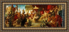 Caterina Cornaro, Queen of Cyprus Framed Paintings - Venedig Huldigt Caterina Cornaro by Hans Makart