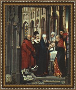 Presentation of Christ in The Temple Framed Paintings - The Presentation in the Temple by Hans Memling