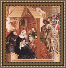 Triptych of The Adoration of The Magi Framed Paintings - The Adoration of the Magi by Hans Multscher
