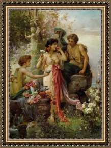Han-wu Framed Paintings - Love Offering by Hans Zatzka