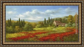 Heinz Scholnhammer Framed Paintings - Tuscany Beauty II by Heinz Scholnhammer