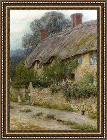 An Algerian Mother And Child Framed Paintings - A Mother And Child Entering A Cottage by Helen Mary Elizabeth Allingham