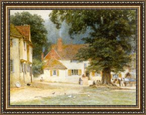 The White Horse Framed Paintings - White Horse Inn, Shere, Surrey by Helen Mary Elizabeth Allingham