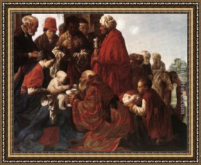 Triptych of The Adoration of The Magi Framed Paintings - The Adoration of the Magi by Hendrick Terbrugghen