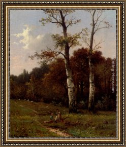 A Picnic Before The Woods Framed Paintings - A Picnic Before The Woods by Hendrik Pieter Koekkoek