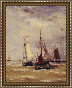 The Departure of Tobias Framed Paintings - Preparations for Departure by Hendrik Willem Mesdag
