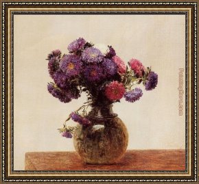Caterina Cornaro, Queen of Cyprus Framed Paintings - Queens Daisies by Henri Fantin-Latour