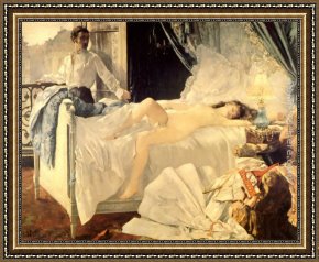 Rolla And Portia Framed Paintings - Rolla by Henri Gervex