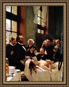 Henri Gervex Framed Paintings - The Operation by Henri Gervex