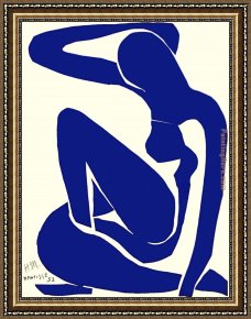 The Blue Window Framed Paintings - Blue Nude I 1952 by Henri Matisse