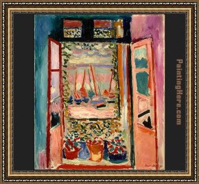 Open Framed Paintings - Open Window Collioure by Henri Matisse