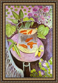 Miracle of The Bread And Fish Framed Paintings - Red Fish by Henri Matisse