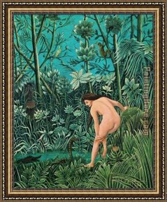 Les Charmes De La Vie Framed Paintings - The Charm by Henri Rousseau