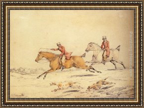 A Hunting Morn Framed Paintings - Hunting Scenes Full Cry by Henry Alken