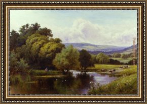 Henry Lejeune Framed Paintings - The Mole, Dorking, Surrey by Henry H. Parker