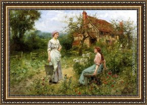 The Gossip Framed Paintings - Gossips by Henry John Yeend King