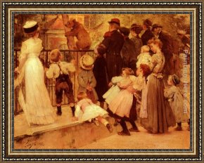 Jerusalem, Cote De La Porte De Jaffe Framed Paintings - Au Jardin Des Plantes by Henry Jules Jean Geoffroy