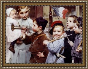 Jean-jules-antoine Lecomte Du Nouy Framed Paintings - July 14th - Bastille Day by Henry Jules Jean Geoffroy