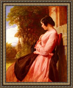Lejeune Framed Paintings - Contemplation by Henry Lejeune