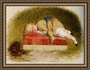 Exhausted Framed Paintings - Exhausted by Henry Lejeune