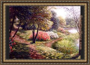 Western Trail - The Rockies Framed Paintings - Columbia trail by Henry Peeters