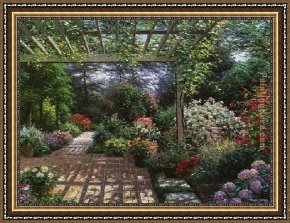 Henry Lejeune Framed Paintings - Glenham Arbor by Henry Peeters