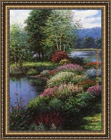 Henry Lejeune Framed Paintings - Scarborough Pond by Henry Peeters