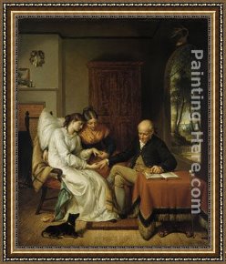 Gray Framed Paintings - The Pride of the Village by Henry Peters Gray