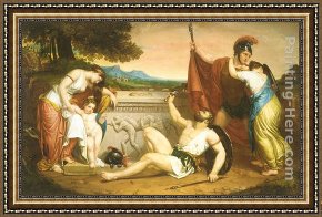 Gray Framed Paintings - The Wages of War by Henry Peters Gray