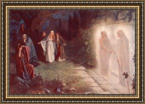 Resurrection Framed Paintings - Resurrection - Morn by Herbert Gustave Schmalz