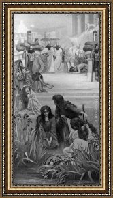 The Daughters of Judah in Babylon Framed Paintings - The Daughters of Judah in Babylon by Herbert Gustave Schmalz