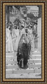 The Daughters of Judah in Babylon Framed Paintings - The King's Daughter by Herbert Gustave Schmalz