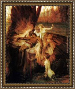 James Framed Paintings - Lament for Icarus by Herbert James Draper