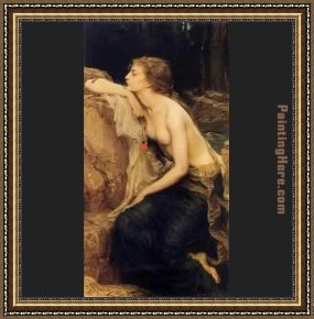 James Framed Paintings - Lamia by Herbert James Draper