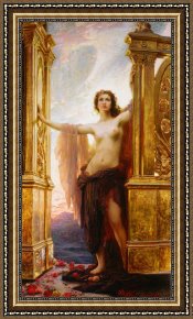 James Framed Paintings - the Gates of Dawn by Herbert James Draper