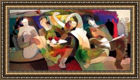 Night Framed Paintings - TOUCHING THE NIGHT by Hessam Abrishami