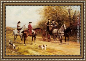 Hardy Framed Paintings - A Chat with His Lordship by Heywood Hardy