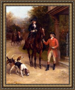 A Hunting Morn Framed Paintings - A Hunting Morn by Heywood Hardy