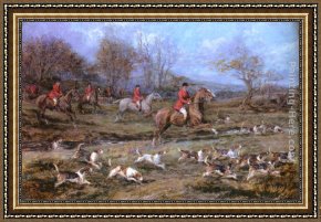 Hardy Framed Paintings - Full Cry by Heywood Hardy