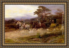 Hardy Framed Paintings - On The Road To Gretna Green by Heywood Hardy